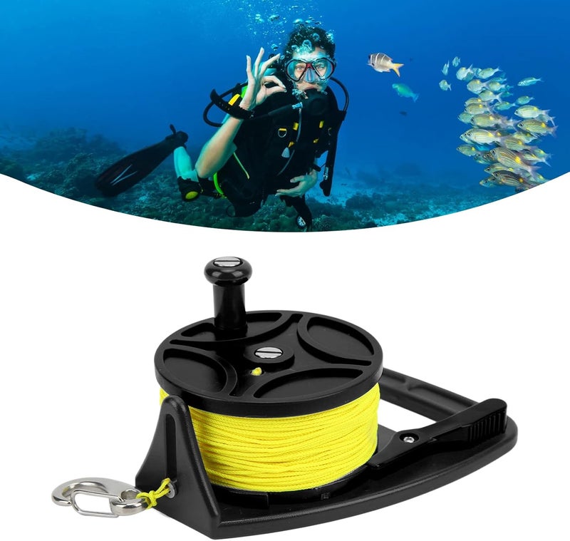 plplaaoo Speargun Reel Spear Gun for Spearfishing with Reel, Diving Reels Anchor Rope Spool Finger Reel Multi Purpose with Clip 83m Wire,Paracord Winder for Cave Exile Diving, Diving Reel Dive Ree - Image 2